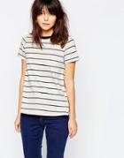 Asos Swing T-shirt In Textured Stripe