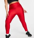 Flounce London Plus Gym Legging With Booty Sculpt In Red