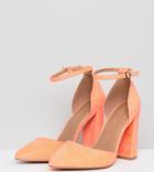 Asos Design Pebble Extra Wide Fit Pointed High Heels - Pink