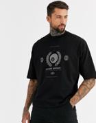 Asos Design Oversized T-shirt Reflective Print-black