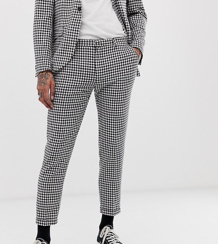 Heart & Dagger Skinny Fit Suit Pants In Gingham - Multi