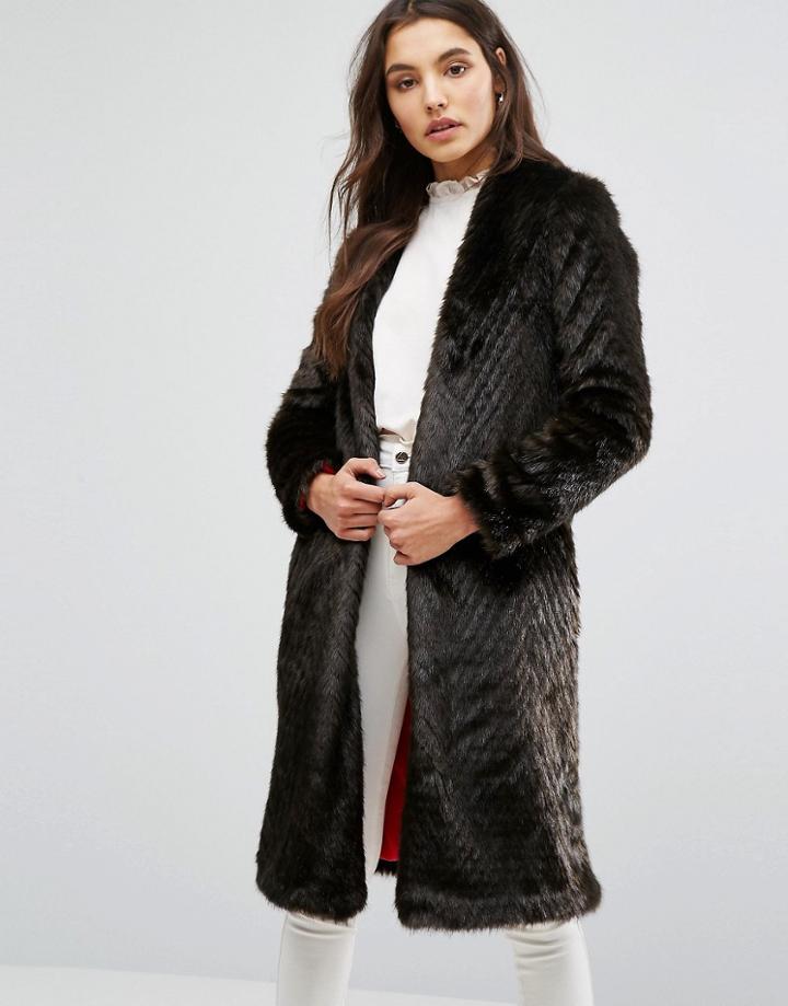 Helene Berman Limited Edition Suki Collarless Duster Coat - Brown