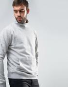 Dead Vintage Turtleneck Sweater With Zip Back - Gray