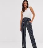 Y.a.s Tall Stripe Pants - Navy
