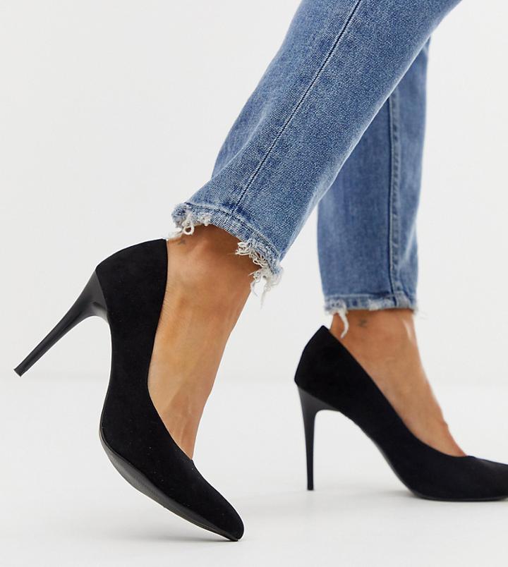 New Look Pointed Pumps In Black - Black