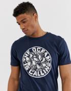 Jack & Jones Originals T-shirt With Surf Graphic In Navy - Navy