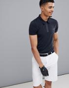 Asos 4505 Golf Polo With Bonded Zip And Quick Dry - Black