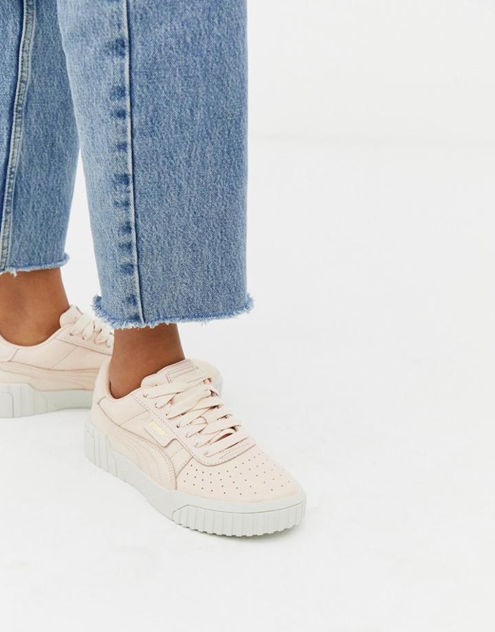 Puma Cali Emboss Cream Sneakers - Cream