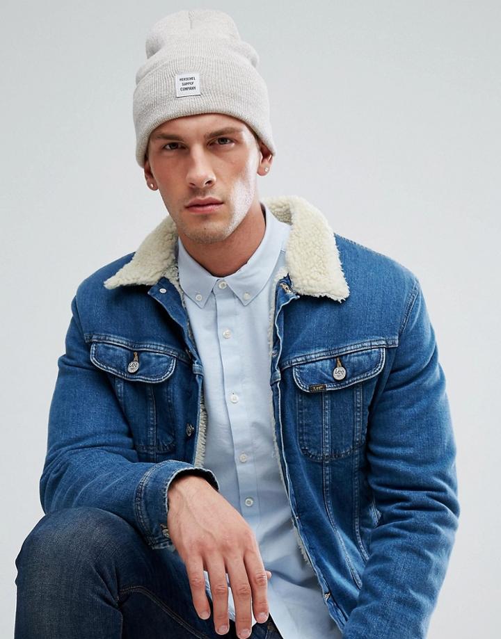 Herschel Supply Co Abbott Beanie In Oatmeal - Beige