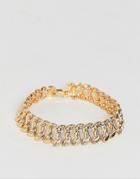 Asos Design Chunky Vintage Style Chain Bracelet In Gold - Gold