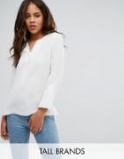 Vero Moda Tall V Neck Longline Top - Beige