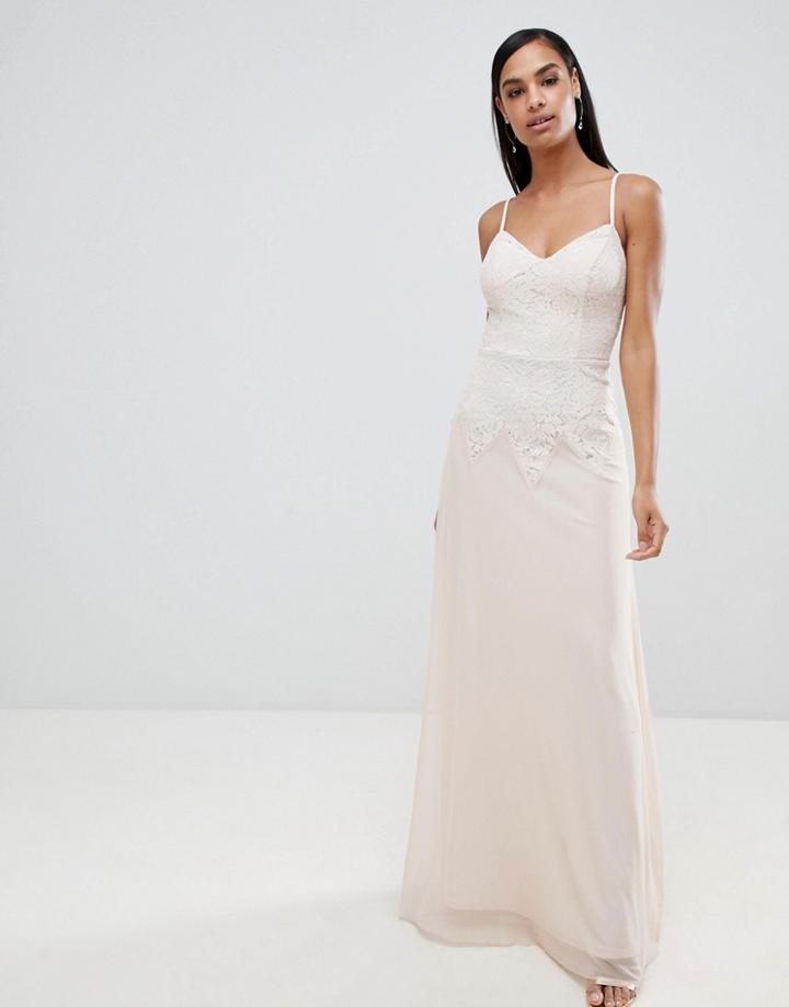 Lipsy Cami Embellished Dress - Cream
