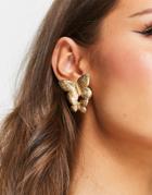 Svnx Oversized Butterfly Earrings-gold