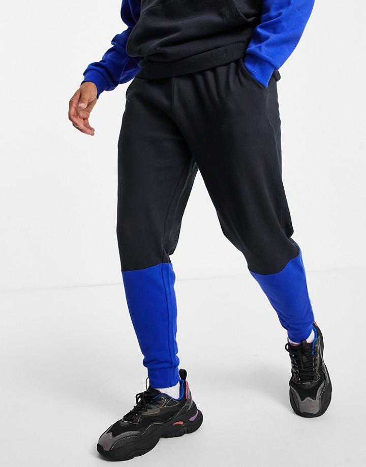 Asos Design Tapered Sweatpants In Bright Color Block - Part Of A Set-multi
