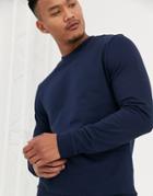 Asos Design Sweatshirt In Navy