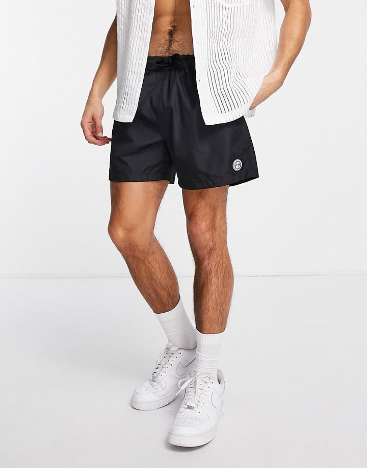 Topman Classic Swim Shorts In Black