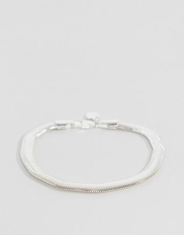 Chained & Able Snake Chain Bracelet In Silver - Silver