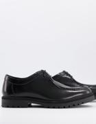 Silver Street Chunky Leather Shoes In Black
