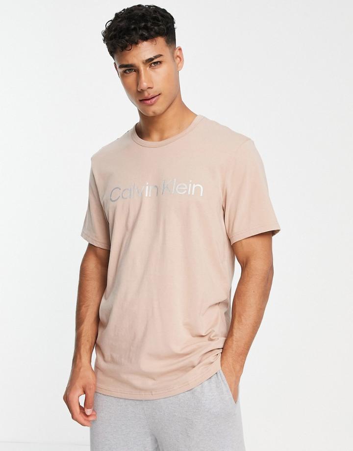 Calvin Klein Asos Exclusive Lounge T-shirt In Beige-neutral