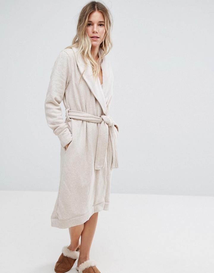 Ugg Duffield Double Knit Fleece Robe - Beige