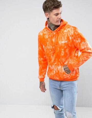 Roadies Of 66 Oversized Tie Dye Hoodie - Orange