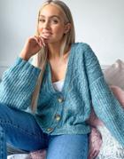 Free People Molly Cable Cardigan-blues