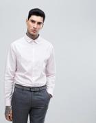 Process Black Plain Poplin Slim Fit Shirt - Pink