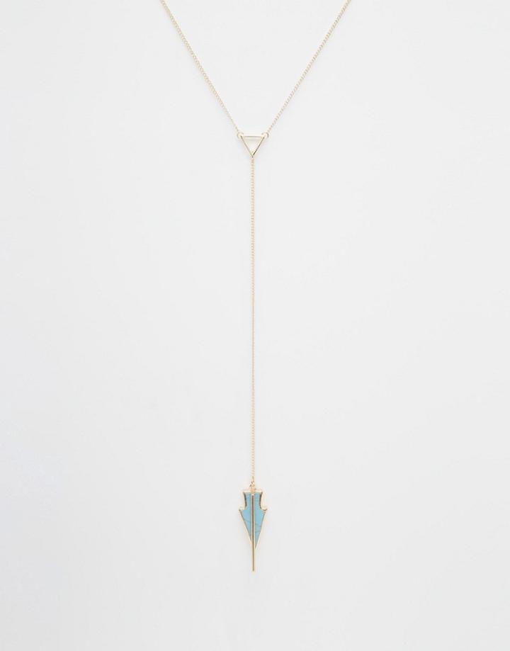 Asos Arrow Head Necklace - Gold