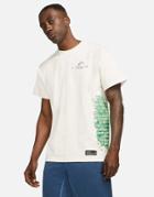 Nike Archaeo Swoosh Pack Graphic All Over Print T-shirt In Off White