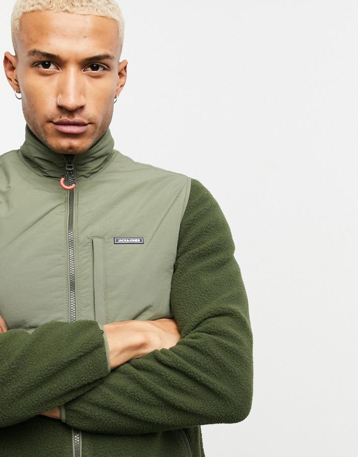 Jack & Jones Originals Fleece Jacket In Green