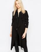 Jdy Belted Trench - Black
