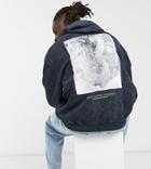 Reclaimed Vintage Inspired Sketched Face Hoodie In Black