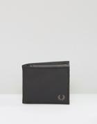 Fred Perry Coated Cotton Billfold Wallet - Black