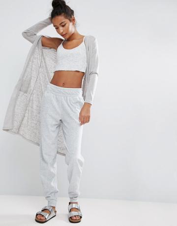 Yas Velour Sweatpant - Gray