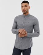 River Island Slim Oxford Shirt In Gray - Gray