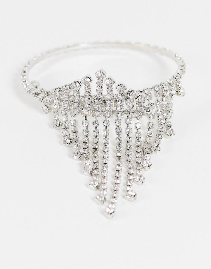 True Decadence Cuff Bracelet In Waterfall Crystal-silver