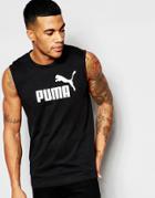 Puma Tank With Large Logo - Black