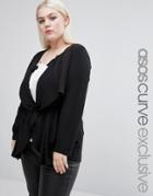 Asos Curve Waterfall Blazer - Black