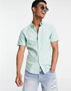 Farah Brewer Organic Cotton Short Sleeve Shirt In Green