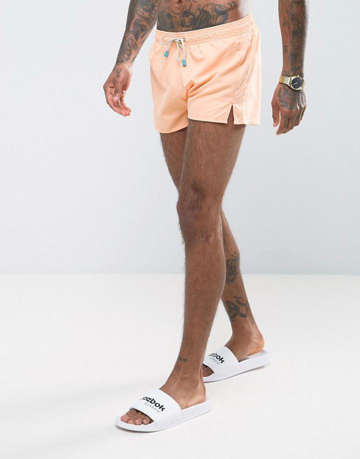 Oiler & Boiler Chevy Swim Short In Peach - Pink