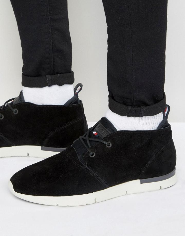 Tommy Hilfiger Tobias Mid Suede Sneakers - Black
