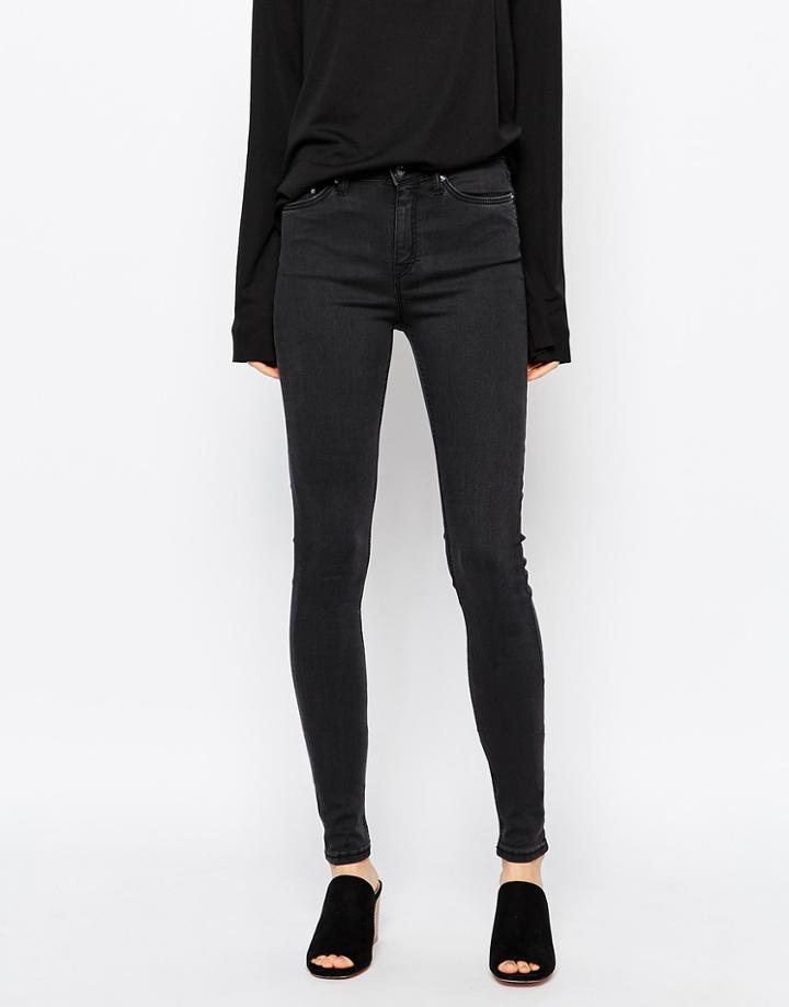 Weekday Body High Waist Superskinny Jeans - Elastic Grey