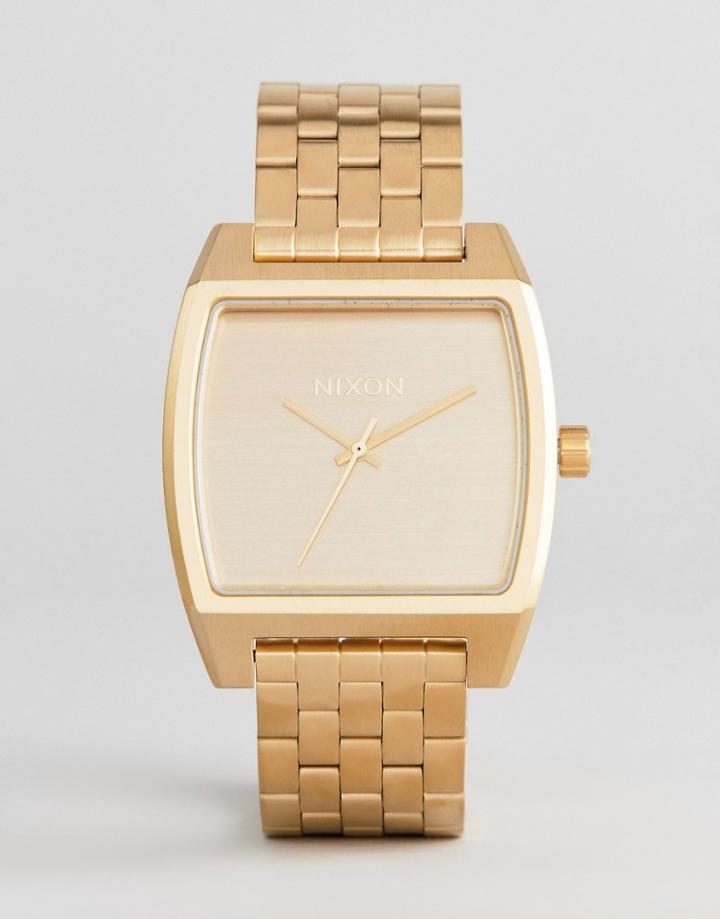 Nixon A1245 Time Tracker Bracelet Watch In Gold - Gold