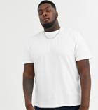 Asos Design Plus Organic Relaxed T-shirt With Crew Neck In White