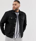 Duke King Size Black Denim Jacket In Black - Black