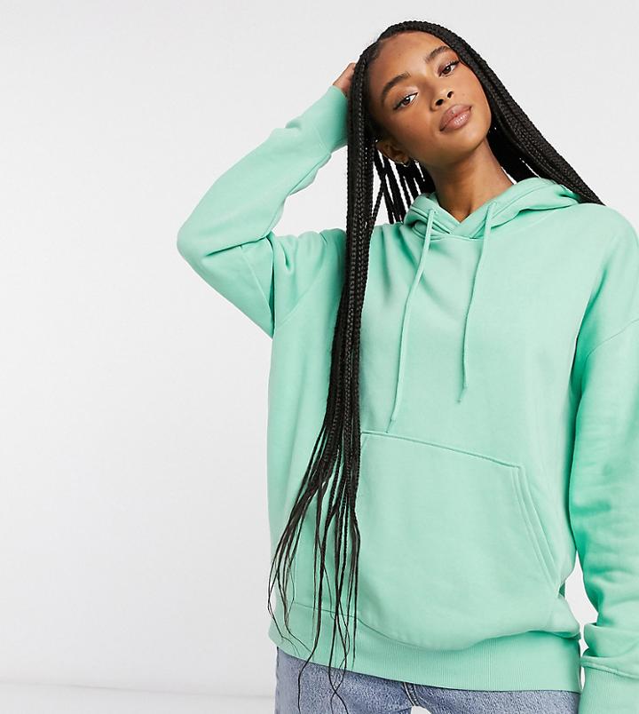 Weekday Alisa Organic Cotton Blend Hoodie In Mint Green