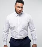 Duke Plus Smart Shirt In White With Long Sleeves - White