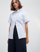 Wood Wood Eleni Short Sleeve Shirt - Blue