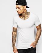 Asos Extreme Muscle T-shirt With Scoop Neck And Stretch - Vapour Blue