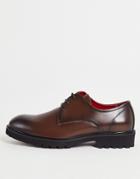 Devils Advocate Leather Lace Up Brogues In Brown